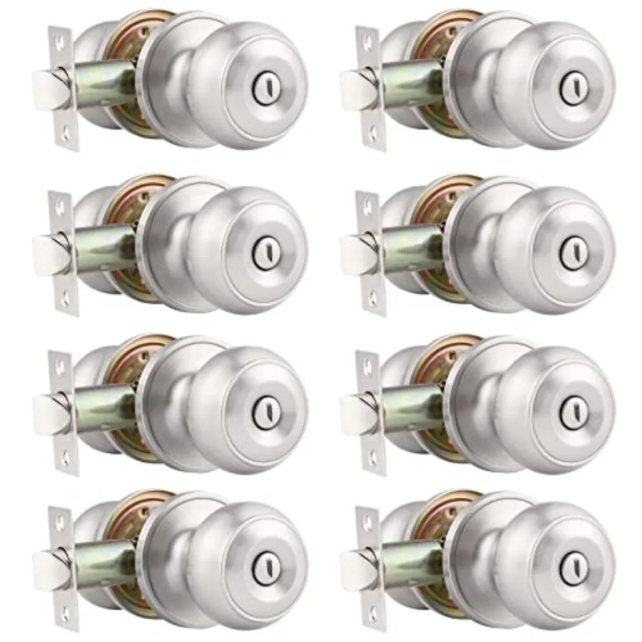 8 Pack Interior Privacy Door Knobs Keyless Door Lock Lockset Round Doorknobs in Door Locks for Bedrooms and Bathrooms Adjustabl
8 Pack Interior Privacy Door Knobs Keyless Door Lock Lockset Round Doorknobs in Door Locks for Bedrooms and Bathrooms Adjustabl