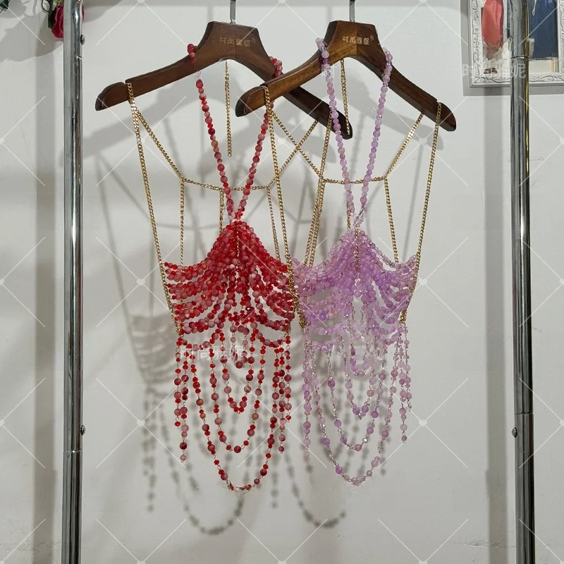 Модный жемчужный боди-цепь-накидка с завязками на шее, верхняя одежда для девушек, женская одежда, милый топ А-силуэта на тонких бретелях
Модный жемчужный боди-цепь-накидка с завязками на шее, верхняя одежда для девушек, женская одежда, милый топ А-силуэта на тонких бретелях