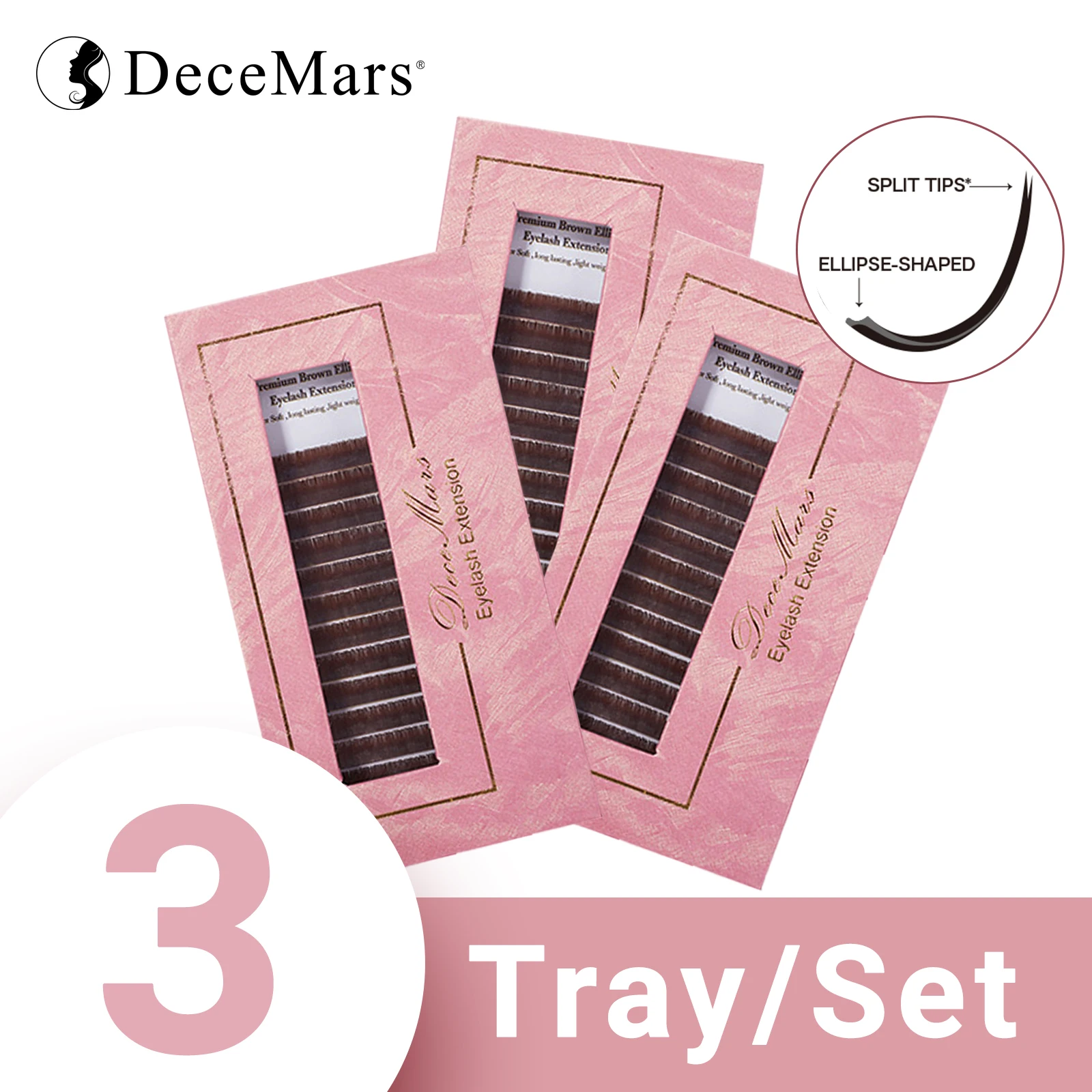 DeceMars 3cases/lot Brown Matte Ellipse Flat Eyelash Extension
DeceMars 3cases/lot Brown Matte Ellipse Flat Eyelash Extension