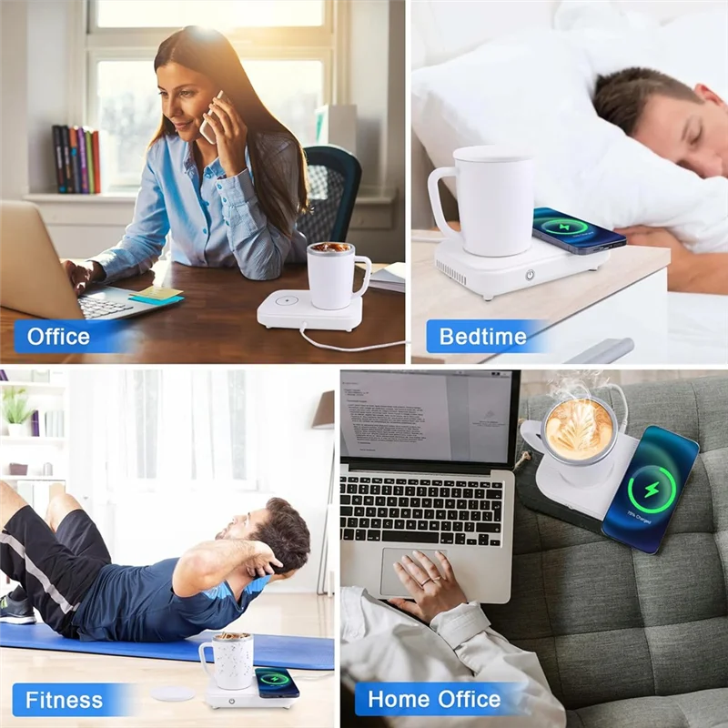 AT44-3 In1 умная охлаждающая кофейная кружка с самоподогревом, беспроводное зарядное устройство, термостатическая подставка для офисного стола/дома 
AT44-3 In1 умная охлаждающая кофейная кружка с самоподогревом, беспроводное зарядное устройство, термостатическая подставка для офисного стола/дома