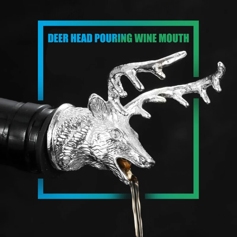 Modern Deer Stag Head Detachable Good Gloss Wines Pourer Unique Wine Bottle Stoppers Wine Aerators Bar Tools Get Together Gift
Modern Deer Stag Head Detachable Good Gloss Wines Pourer Unique Wine Bottle Stoppers Wine Aerators Bar Tools Get Together Gift