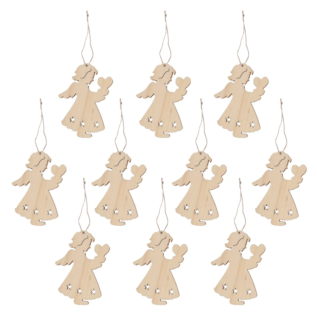 10Pcs Wooden Christmas Hanging Pendants Natural Wood Cutouts Decorative Props for Tree Porch Wall DIY Decorations
10Pcs Wooden Christmas Hanging Pendants Natural Wood Cutouts Decorative Props for Tree Porch Wall DIY Decorations