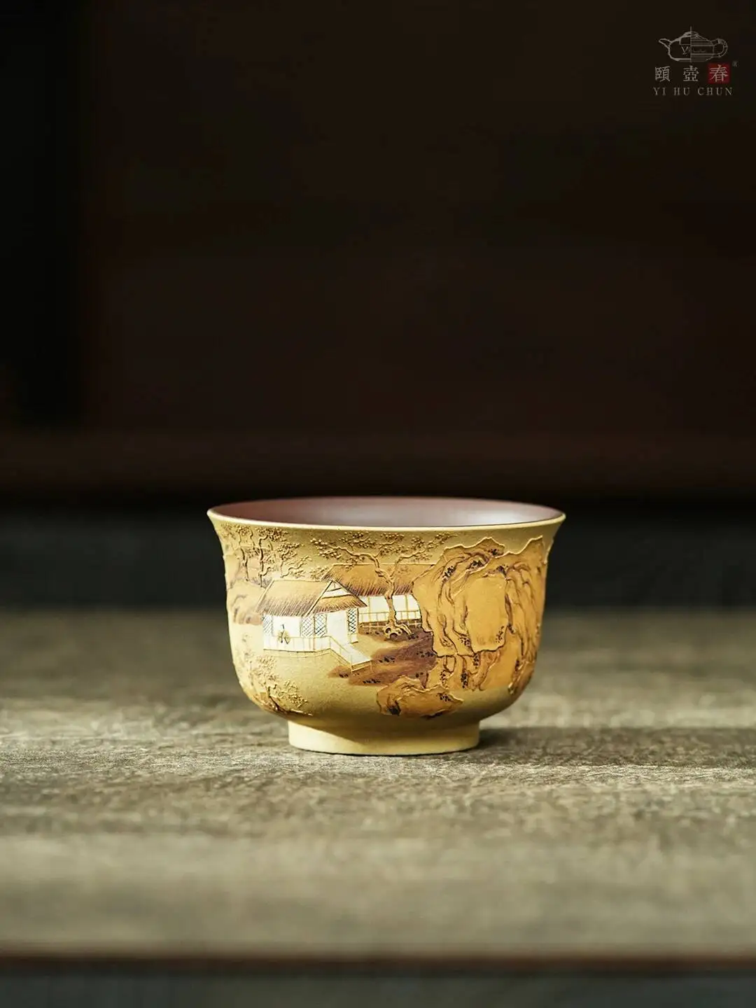 Yihu Chun High-End Yixing Purple Clay Mud-Painted Landscape, Song Dynasty Painting Of Autumn Evening In The Mountains, Yongle
Yihu Chun High-End Yixing Purple Clay Mud-Painted Landscape, Song Dynasty Painting Of Autumn Evening In The Mountains, Yongle