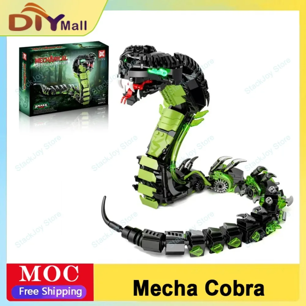 DeKe 689 шт. механические строительные блоки в виде змеи и кобры с подвижными деталями, креативная техническая игрушка с изображением животных для детей, подарок для мальчиков
DeKe 689 шт. механические строительные блоки в виде змеи и кобры с подвижными деталями, креативная техническая игрушка с изображением животных для детей, подарок для мальчиков