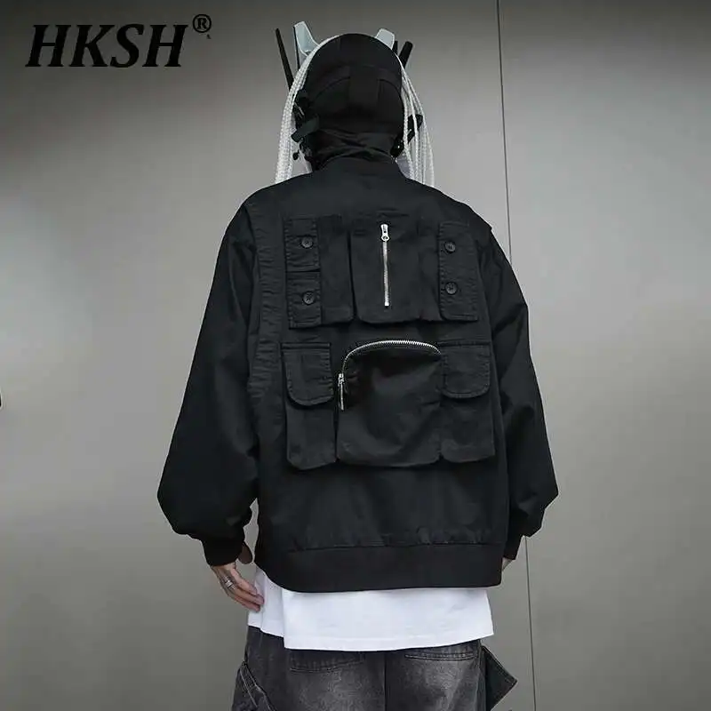 HKSH Autumn New Men's American Retro Dark Jacket Loose Punk Multi Pockets Workwear Heavy Weight Ins Trendy Baseball Coat HK2918
HKSH Autumn New Men's American Retro Dark Jacket Loose Punk Multi Pockets Workwear Heavy Weight Ins Trendy Baseball Coat HK2918
