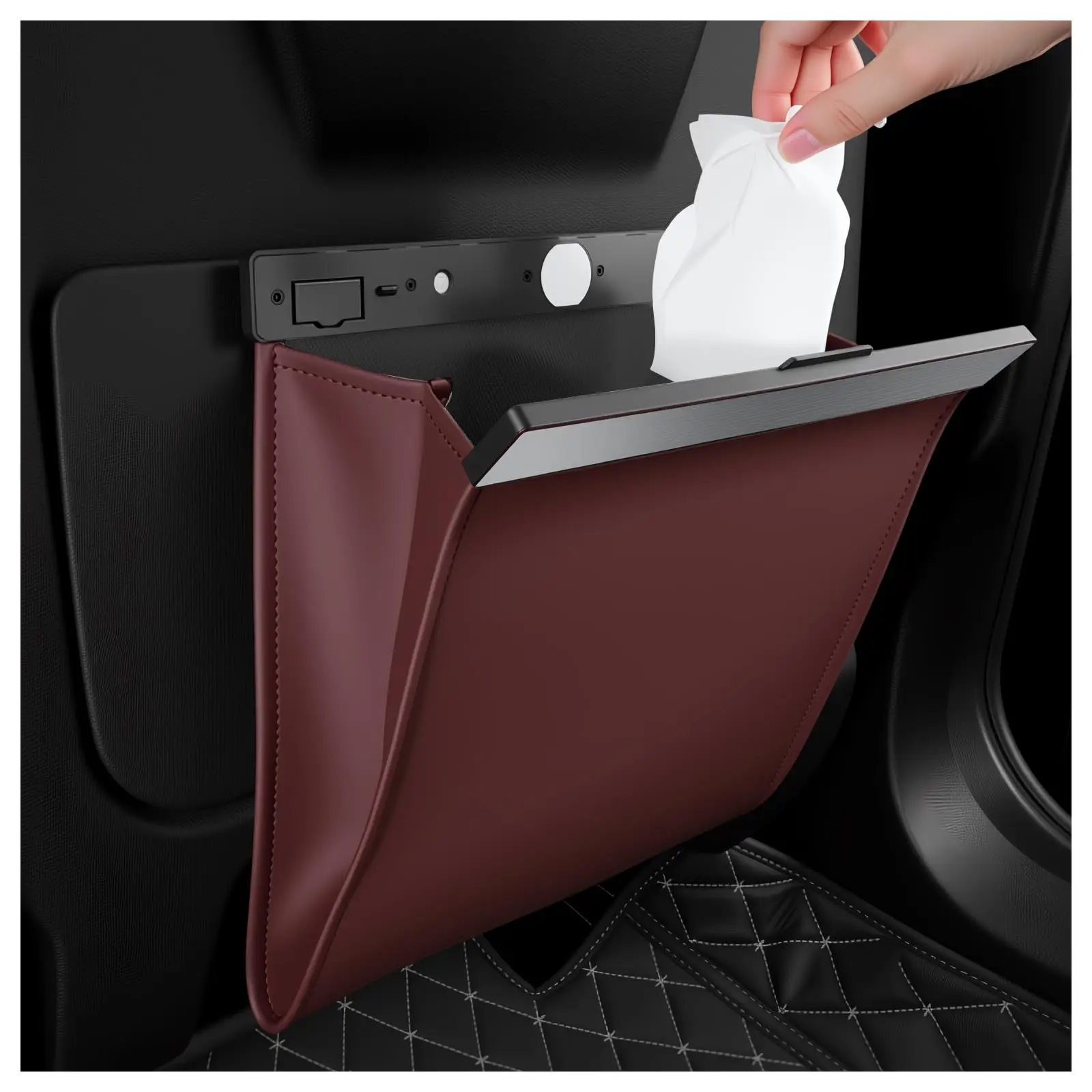 Leakproof Car Waste Bag Holder With Magnetic Closure, Compact Storage Pouch For Door Panel And Backseat Console
Leakproof Car Waste Bag Holder With Magnetic Closure, Compact Storage Pouch For Door Panel And Backseat Console