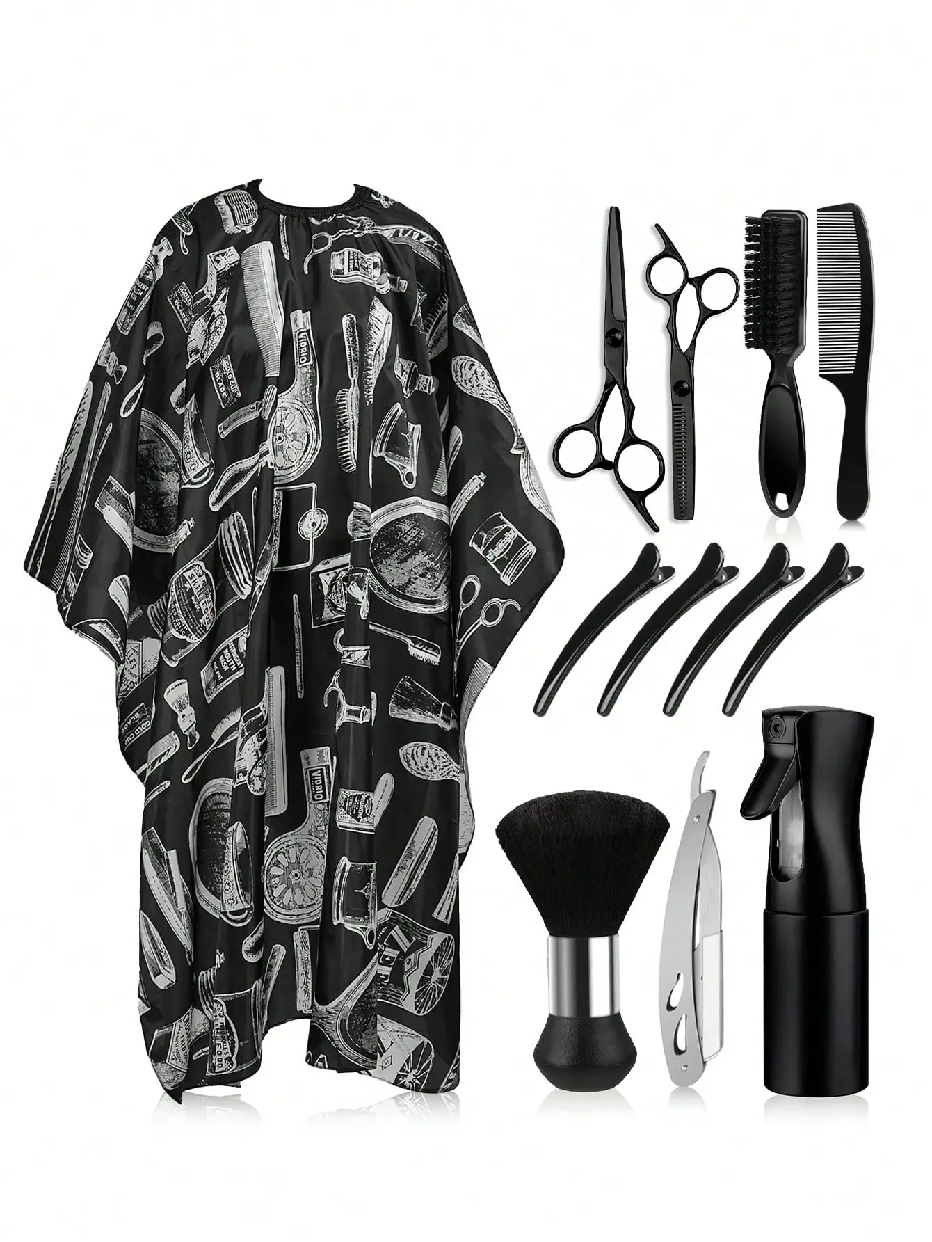 1/2/4/12 Pcs Professional Hairdressing Tool Set, Includes Haircutting Cape, Hairdressing Gown, Scissors With Neck Duster, Hair
1/2/4/12 Pcs Professional Hairdressing Tool Set, Includes Haircutting Cape, Hairdressing Gown, Scissors With Neck Duster, Hair