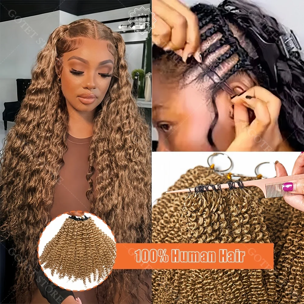 15A Kinky Curly Feather Crochet Human Hair #27 Blonde Jerry Curly Knotless Pre-Separated Crochet Hair Extensions For Boho Braids
15A Kinky Curly Feather Crochet Human Hair #27 Blonde Jerry Curly Knotless Pre-Separated Crochet Hair Extensions For Boho Braids