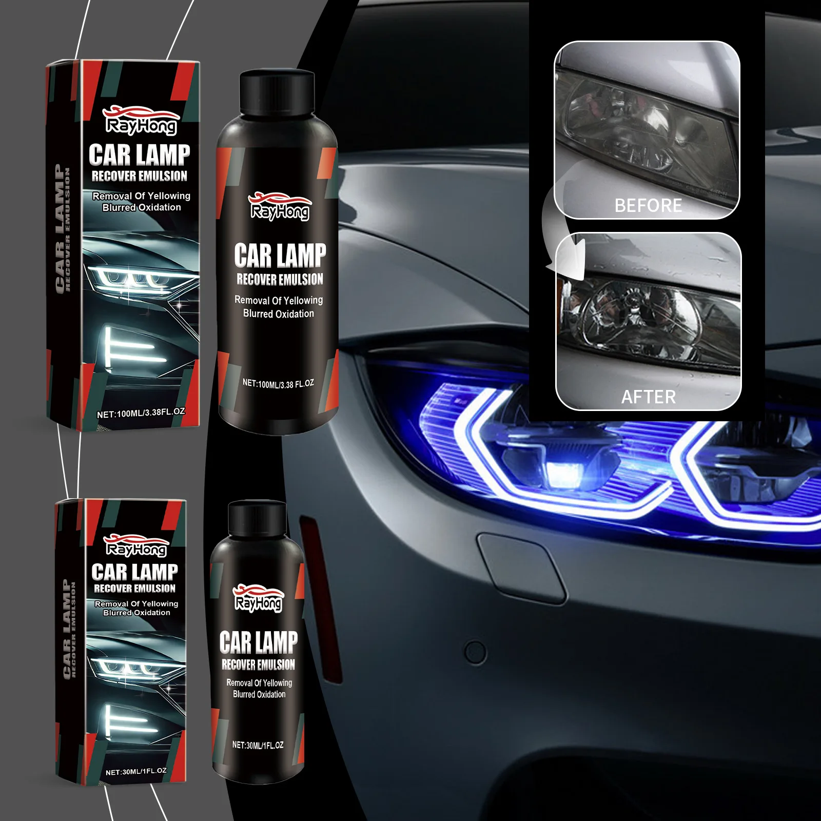 Car Headlight Restoration Polish - 30ml Scratch & Yellowing Remover, UV Protection for Headlights & Car Paint, Easy To Use
Car Headlight Restoration Polish - 30ml Scratch & Yellowing Remover, UV Protection for Headlights & Car Paint, Easy To Use