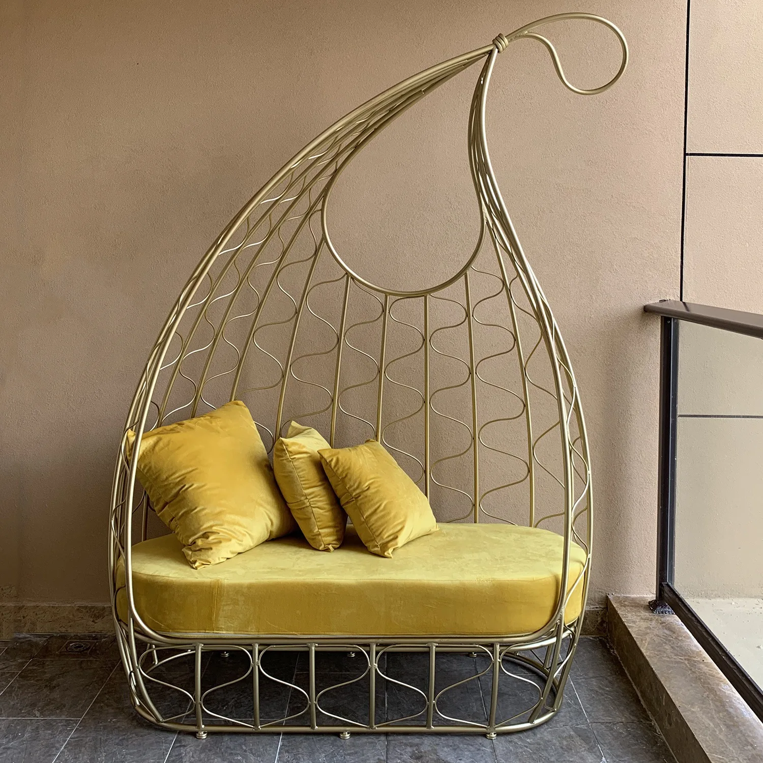 # North Europe Double Seat Rattan Sofa Chair Light Luxury Iron Furniture For Balcony Garden Modern Design
# North Europe Double Seat Rattan Sofa Chair Light Luxury Iron Furniture For Balcony Garden Modern Design