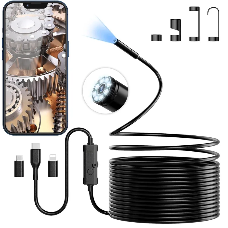 High definition mobile phone endoscope pipe inspection industrial camera car repair waterproof probe
High definition mobile phone endoscope pipe inspection industrial camera car repair waterproof probe