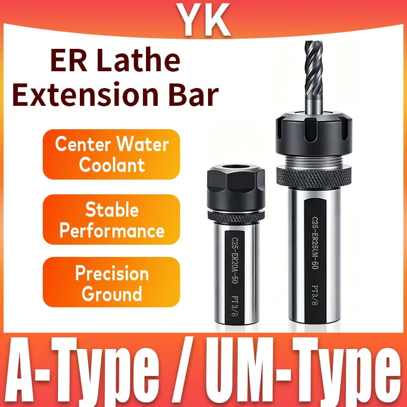 C20 C32 C40 ER16 ER25 ER32 Straight Shank ER Collet Chuck Extension Holder, CNC Lathe Tool Holder for Turning Tool Post
C20 C32 C40 ER16 ER25 ER32 Straight Shank ER Collet Chuck Extension Holder, CNC Lathe Tool Holder for Turning Tool Post