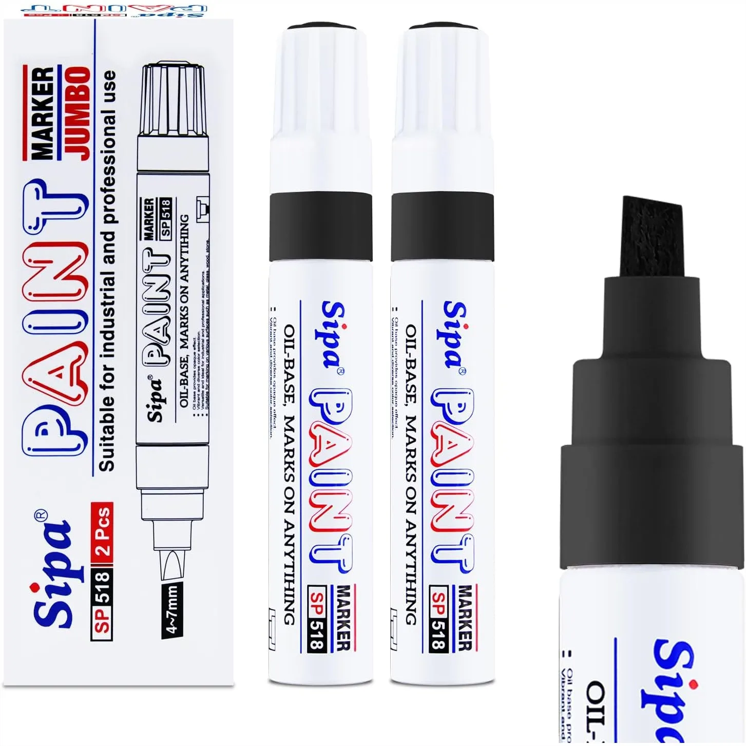 Jumbo Black Paint Markers Pens 2 Pack Oil Based Chisel Tip Permanent Paint Pens Quick Drying For Rocks Wood Metal Plastic Canvas Glass Shoes
Jumbo Black Paint Markers Pens 2 Pack Oil Based Chisel Tip Permanent Paint Pens Quick Drying For Rocks Wood Metal Plastic Canvas Glass Shoes