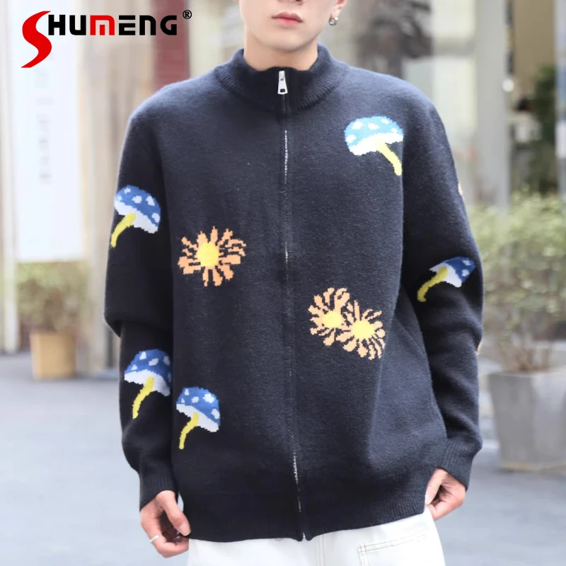 Fashion Jacquard Stand Collar Sweater Jackets Men's 2026 Spring New Light Luxury Tops High-end Color Matching Knitted Cardigan
Fashion Jacquard Stand Collar Sweater Jackets Men's 2026 Spring New Light Luxury Tops High-end Color Matching Knitted Cardigan
