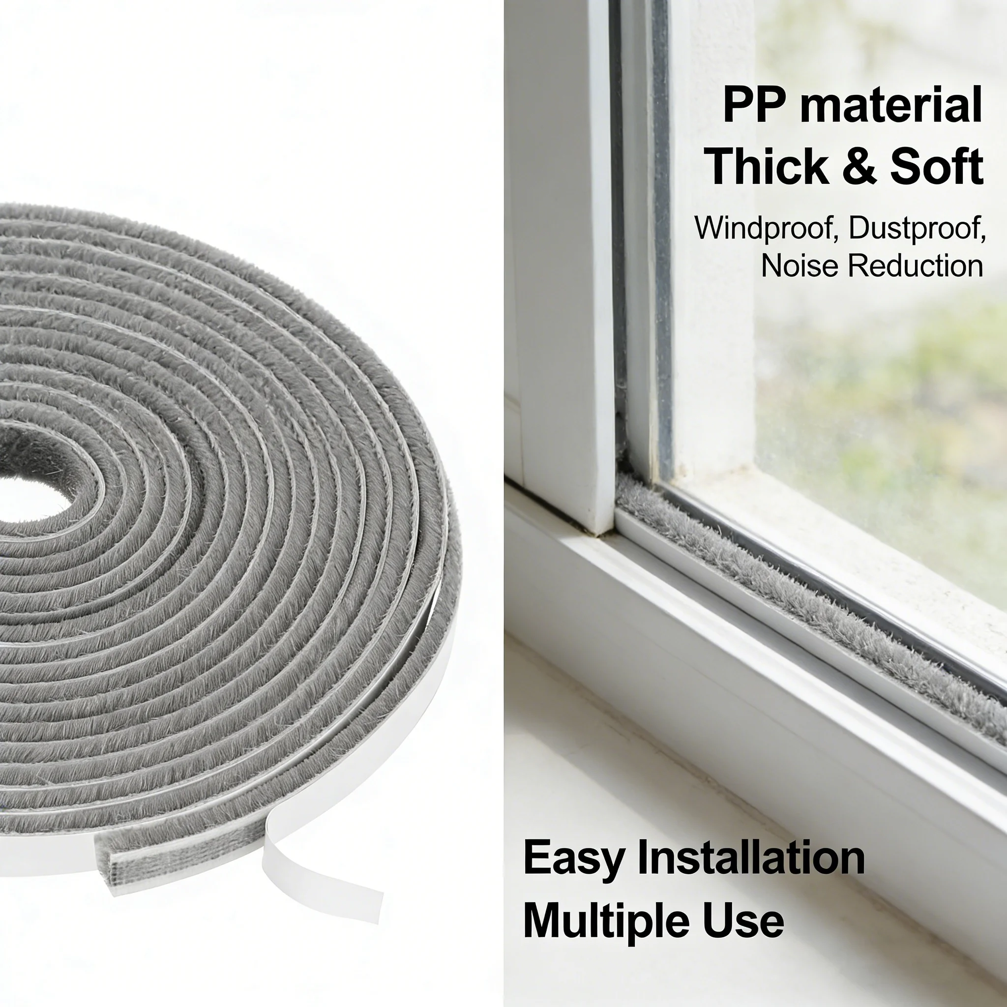 5M Self Adhesive Brush Seal Weather Stripping Door Brush Strip for Sliding Sash Door Window Wardrobe Seal Soundproof Dustproof
5M Self Adhesive Brush Seal Weather Stripping Door Brush Strip for Sliding Sash Door Window Wardrobe Seal Soundproof Dustproof