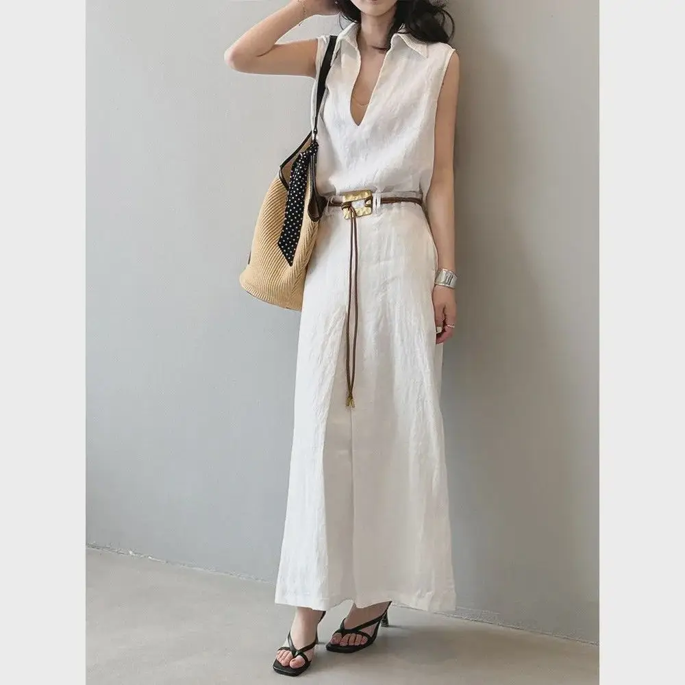 Advanced White Sleeveless Set For Women'S 2026 Summer Korean Version V-Neck Shirt A-Line Skirt Two-Piece Set
Advanced White Sleeveless Set For Women'S 2026 Summer Korean Version V-Neck Shirt A-Line Skirt Two-Piece Set