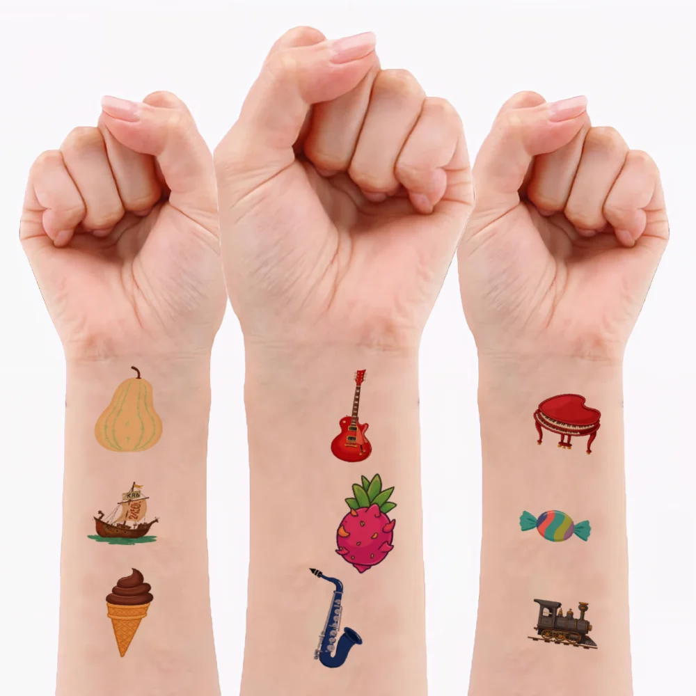 54pcs Temporary Tattoo Waterproof Long-lasting Body Stickers Fairy Tower Candy Robot For Boys Cheeks Shoulders
54pcs Temporary Tattoo Waterproof Long-lasting Body Stickers Fairy Tower Candy Robot For Boys Cheeks Shoulders
