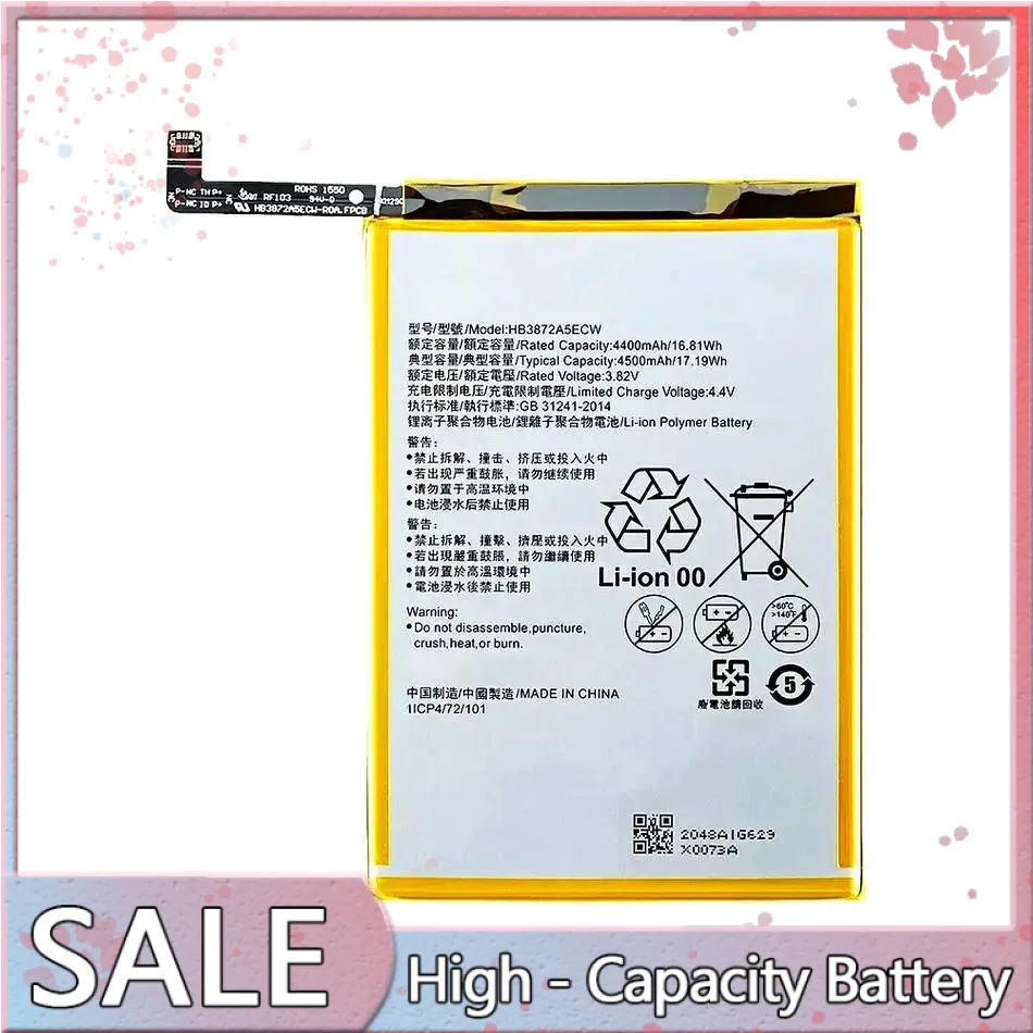 High-Efficiency For Huawei Honor Note 8 Note8 Edi-DL00 Edi-AL10 HB3872A5ECW 4500Mah Mobile Phone Battery Reliable Power
High-Efficiency For Huawei Honor Note 8 Note8 Edi-DL00 Edi-AL10 HB3872A5ECW 4500Mah Mobile Phone Battery Reliable Power