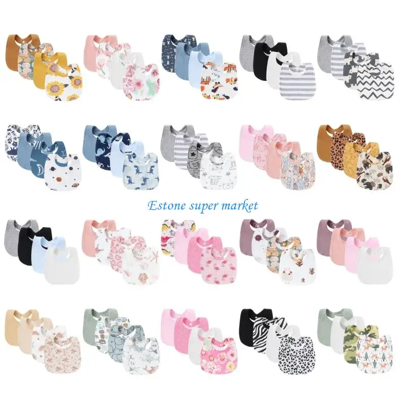 090B 4PCS Baby Bib Breathable Cotton Bandana Scarf Infants Drooling Bib Burping Cloth for Newborn Boys and Girls
090B 4PCS Baby Bib Breathable Cotton Bandana Scarf Infants Drooling Bib Burping Cloth for Newborn Boys and Girls