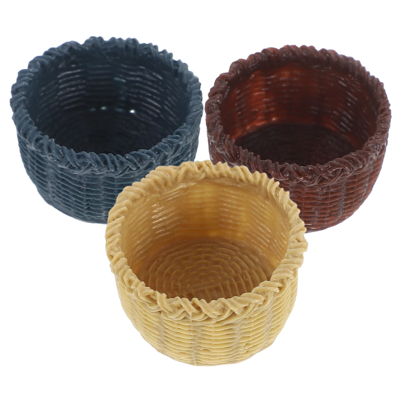 3 Pcs Mini Basket Model Decor House Accessory Woven Baskets Creative Small Hamper Craft Resin
3 Pcs Mini Basket Model Decor House Accessory Woven Baskets Creative Small Hamper Craft Resin