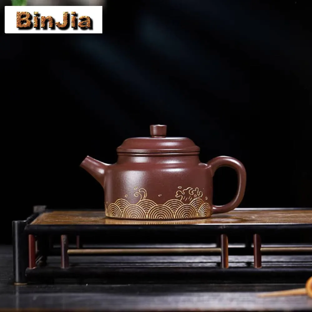 220ML Boutique Yixing Purple Clay Teapots Handmade Dezhong Pot Raw Ore Mud Tea Soaking Kettle Zisha Set Accessories
220ML Boutique Yixing Purple Clay Teapots Handmade Dezhong Pot Raw Ore Mud Tea Soaking Kettle Zisha Set Accessories