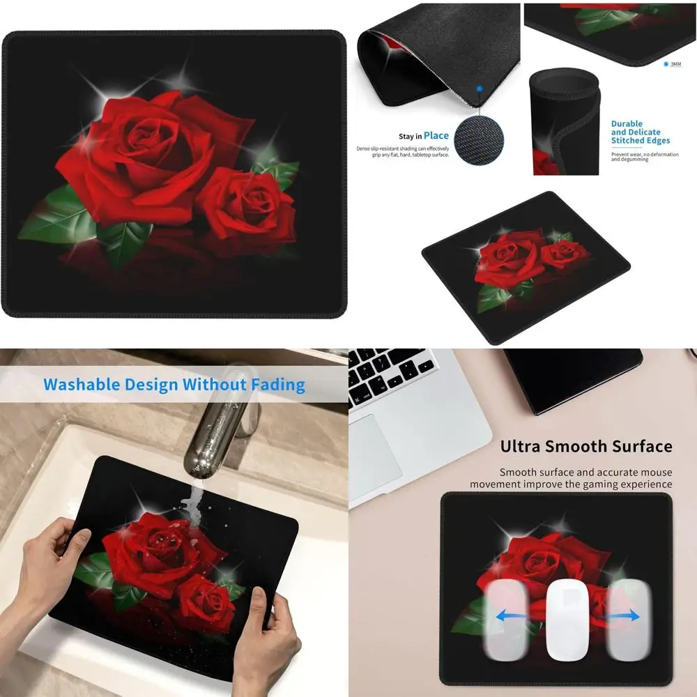 Red Roses Printed Gaming Mouse Pad with Stitched Edges and Anti-Slip Rubber Base, 7x8.6 Inches
Red Roses Printed Gaming Mouse Pad with Stitched Edges and Anti-Slip Rubber Base, 7x8.6 Inches