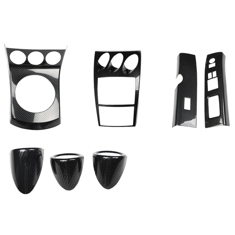 For Nissan 350Z Z33 AT RHD Center Console Gear Panel Window Lift Cover Set Interior Trim Accessories, ABS Carbon Fiber
For Nissan 350Z Z33 AT RHD Center Console Gear Panel Window Lift Cover Set Interior Trim Accessories, ABS Carbon Fiber
