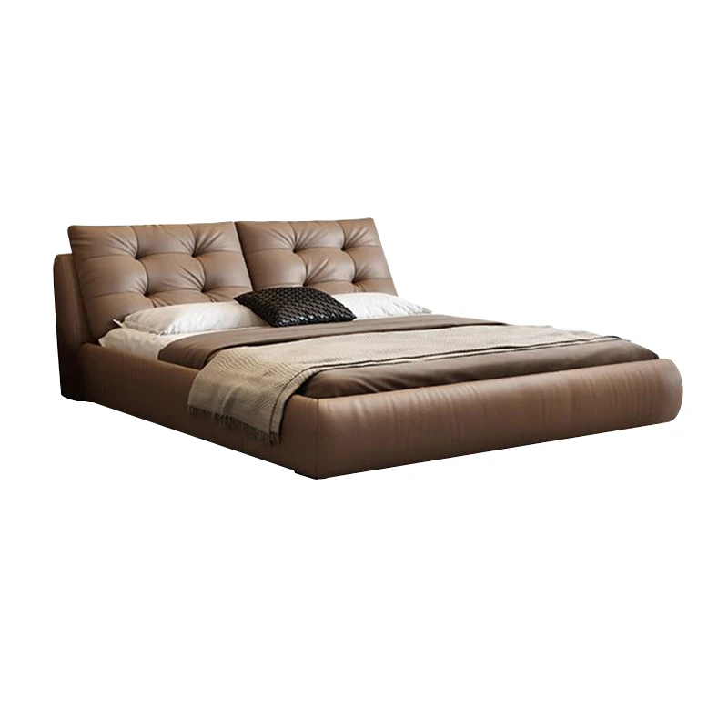 Viral Top-Grain Leather Bed - 1.8m Modern Minimalist Double Bed with Cloud Upholstery, Cream Aesthetic for Luxury Master Bedroom
Viral Top-Grain Leather Bed - 1.8m Modern Minimalist Double Bed with Cloud Upholstery, Cream Aesthetic for Luxury Master Bedroom
