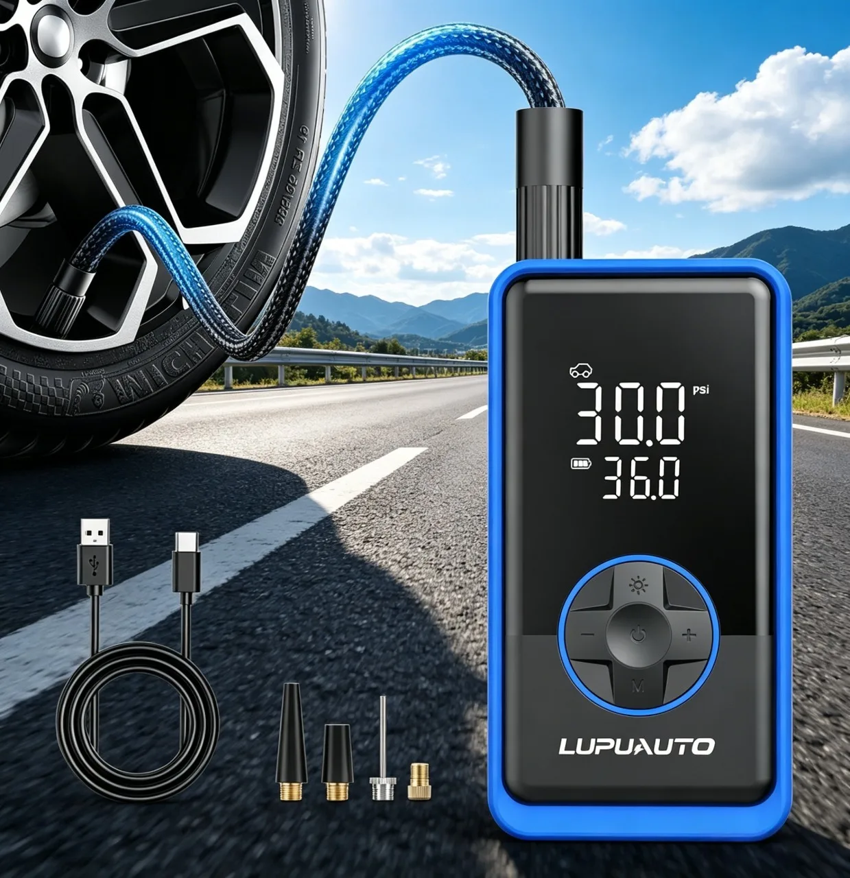 Mini Portable Car Tire Inflator Digital Cordless Air Pump 150PSI Bike Pump Electric Air Compressor For Car Bicycle USB Rechargeable to Inflate Deflate for Pool Floats, Air Bed, Vacuum Storage Bags
Mini Portable Car Tire Inflator Digital Cordless Air Pump 150PSI Bike Pump Electric Air Compressor For Car Bicycle USB Rechargeable to Inflate Deflate for Pool Floats, Air Bed, Vacuum Storage Bags