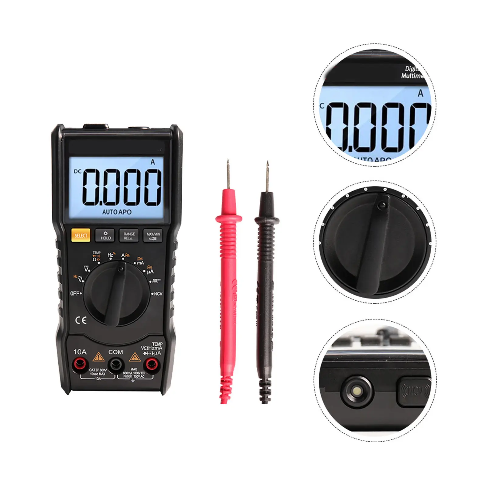 1Pcs Digital Multimeter Automatic Multitester Portable Meter Equipment for Electricians Electrical Maintenance Measuring
1Pcs Digital Multimeter Automatic Multitester Portable Meter Equipment for Electricians Electrical Maintenance Measuring