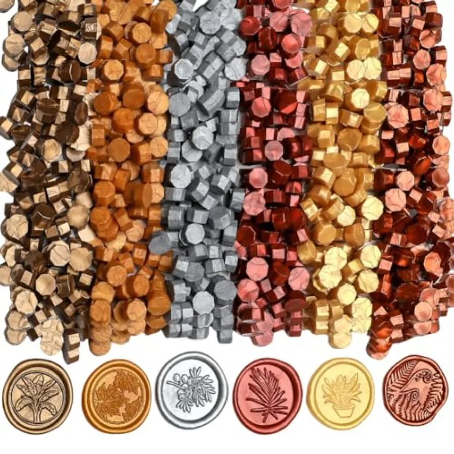 6 Metallic Series Wax Seal Beads for Wax Stamp Seals, Assorted Sealing Beads Ideal for Envelopes, Letters, Weddig Ivitti and Wi
6 Metallic Series Wax Seal Beads for Wax Stamp Seals, Assorted Sealing Beads Ideal for Envelopes, Letters, Weddig Ivitti and Wi