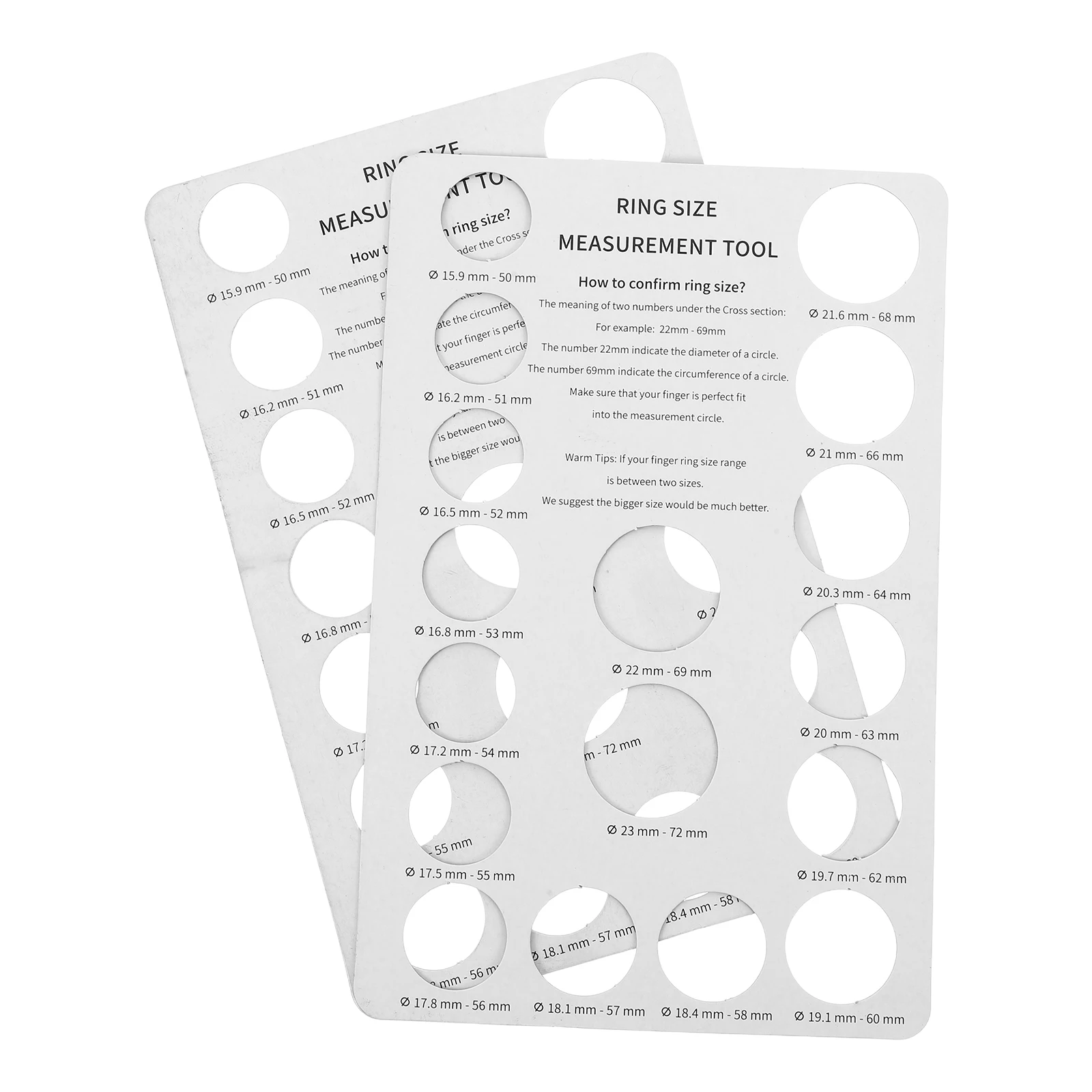 2 pcs Ring Measuring Tool Accurate Reusable Finger Sizer Gauge for Women Jewelers Ring Size Chart Measurer Tool
2 pcs Ring Measuring Tool Accurate Reusable Finger Sizer Gauge for Women Jewelers Ring Size Chart Measurer Tool