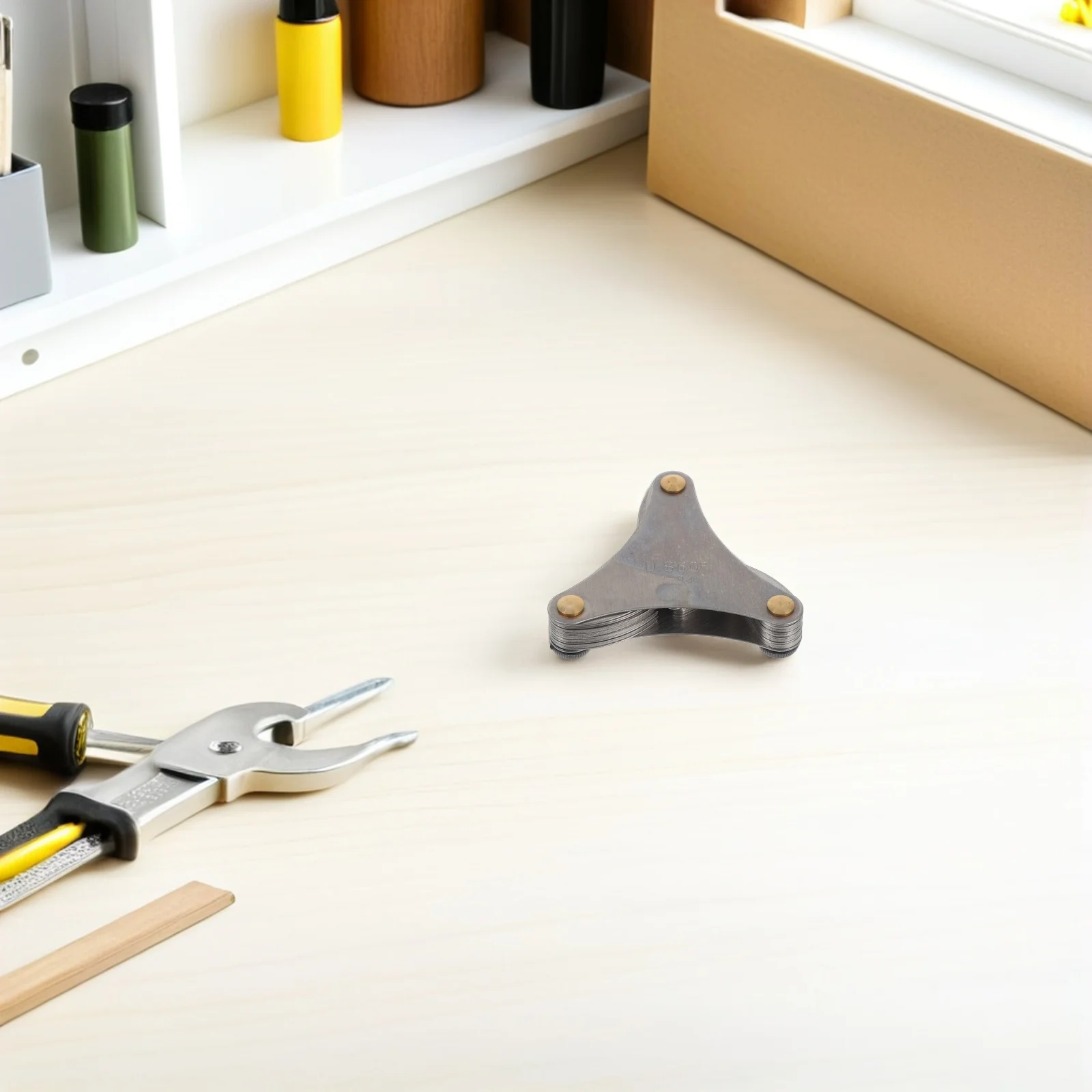 1Set Thread Gauge Set Carbon Steel Screw Pitch Cutting Gauge Precise Thread Size Checker for Industrial Mechanical Assembly