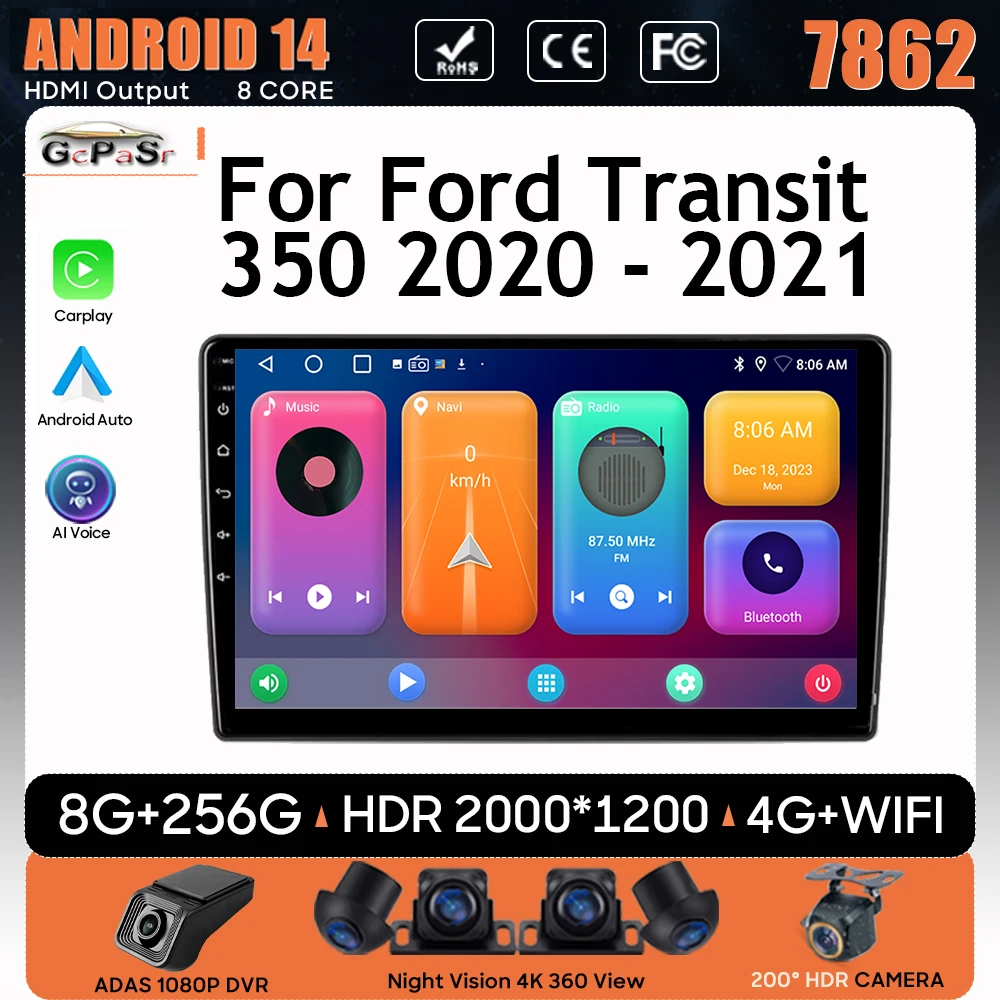 For Ford Transit 350 2020 - 2021 Android Auto 4G Car Radio Bluetooth Video Player Carplay No 2din Stereo Multimedia Systems GPS
For Ford Transit 350 2020 - 2021 Android Auto 4G Car Radio Bluetooth Video Player Carplay No 2din Stereo Multimedia Systems GPS