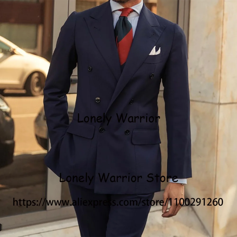 Navy Blue Suits Mens Slim Fit Double Breasted Business Blazer Wedding Groom Tuxedo Daily 2 Piece Set Jacket Pants Costume Homme
Navy Blue Suits Mens Slim Fit Double Breasted Business Blazer Wedding Groom Tuxedo Daily 2 Piece Set Jacket Pants Costume Homme