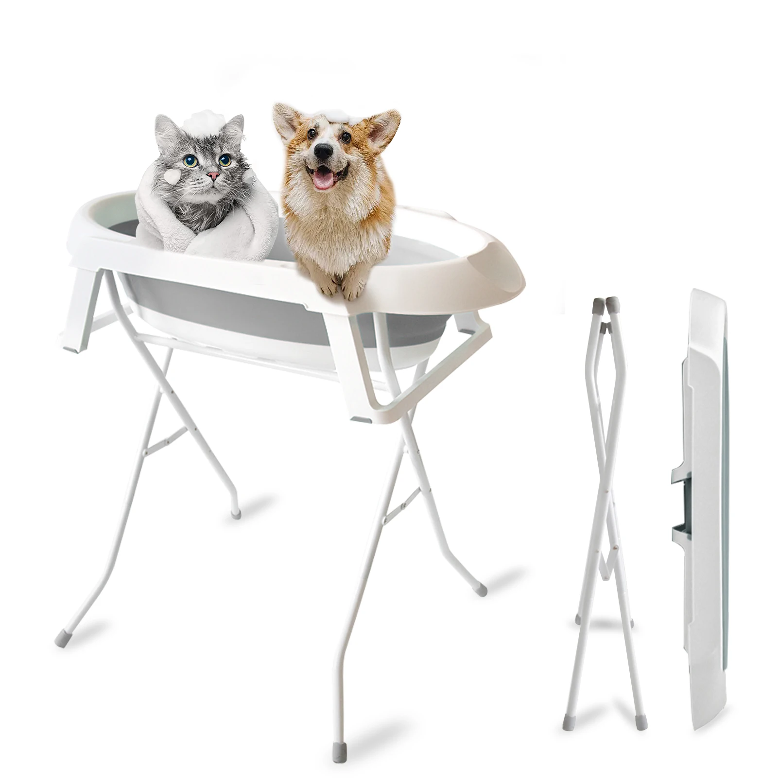 Dog Bathing Tub Folding Dog Washing Tub 2 in 1 Shower Bathtub, Portable Bathing Station,Indoor Outdoor Pet Supplies for Grooming
Dog Bathing Tub Folding Dog Washing Tub 2 in 1 Shower Bathtub, Portable Bathing Station,Indoor Outdoor Pet Supplies for Grooming