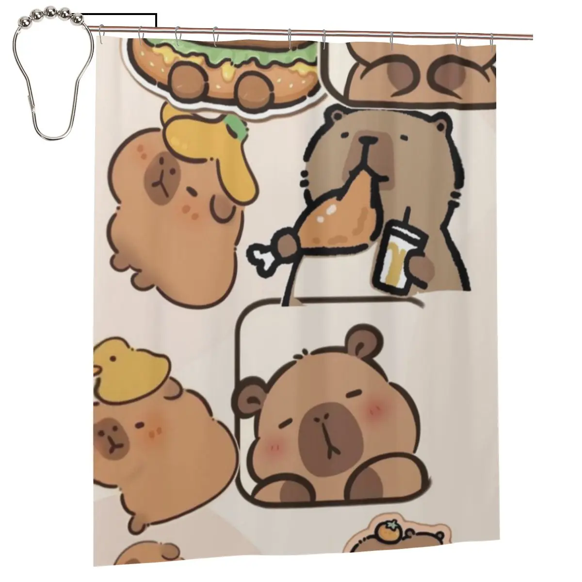 Занавеска для душа Capybara, пейзажная занавеска для ванны с крючками для ванной комнаты, водонепроницаемый пейзаж
Занавеска для душа Capybara, пейзажная занавеска для ванны с крючками для ванной комнаты, водонепроницаемый пейзаж