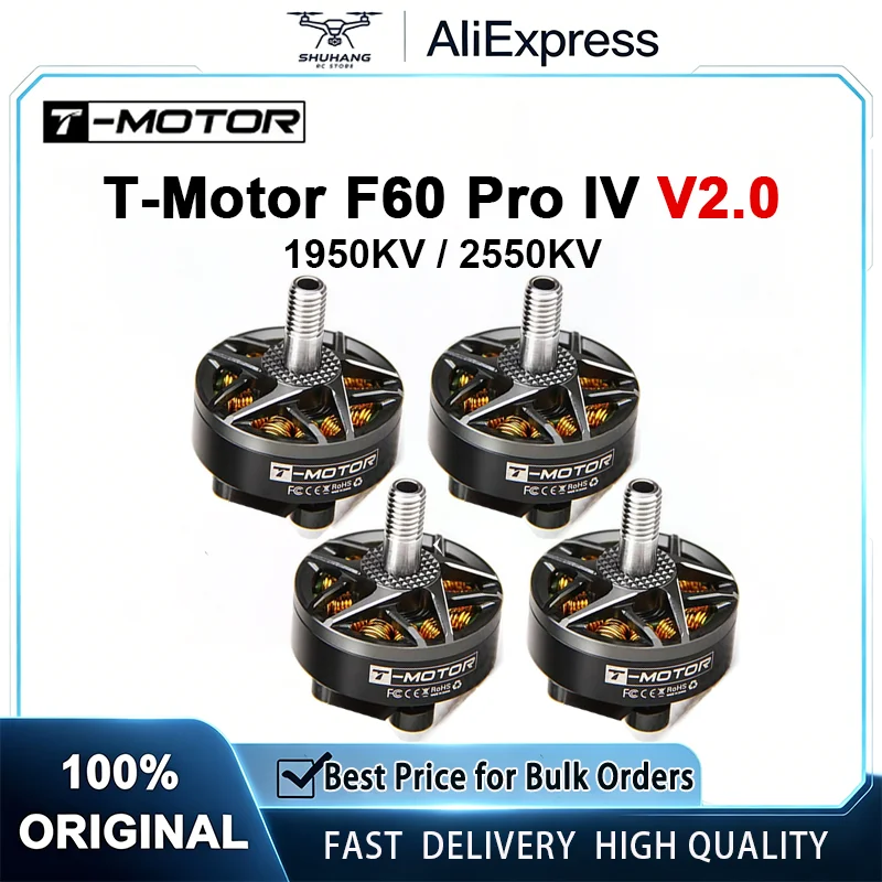 T-Motor F60 Pro IV V2.0 Brushless Motor 1950KV 2550KV 4-6S for RC FPV Freestyle Racing Drone
T-Motor F60 Pro IV V2.0 Brushless Motor 1950KV 2550KV 4-6S for RC FPV Freestyle Racing Drone