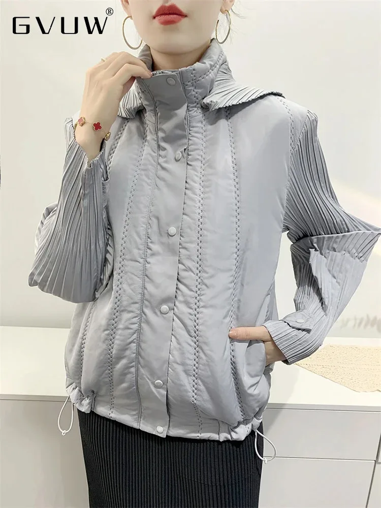 GVUW Pleated Hooded Jackets Women Zipper Full Sleeve Solid Color New 2024 Fashion New 2024 Autumn Outwear Clothing 17G7742
GVUW Pleated Hooded Jackets Women Zipper Full Sleeve Solid Color New 2024 Fashion New 2024 Autumn Outwear Clothing 17G7742