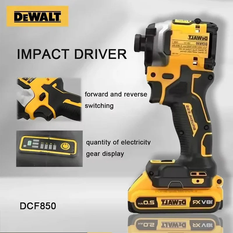 Ударный гайковерт DEWALT DCF850, сильный крутящий момент, светодиодное освещение, бесступенчатая скорость, бесщеточная зарядка, управление 20 В, прочный и долговечный инструмент
Ударный гайковерт DEWALT DCF850, сильный крутящий момент, светодиодное освещение, бесступенчатая скорость, бесщеточная зарядка, управление 20 В, прочный и долговечный инструмент
