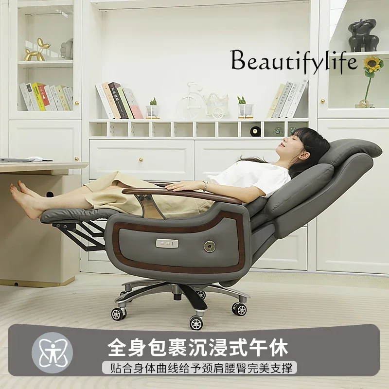 BJ Leather Home Computer Chair Massage Boss Chair Ebony Electric Office Chair Comfortable Reclining
BJ Leather Home Computer Chair Massage Boss Chair Ebony Electric Office Chair Comfortable Reclining
