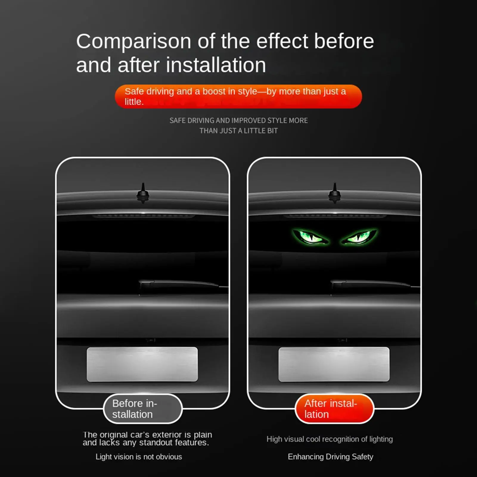 Eyes For Car Windshield Solar Dynamic Waterproof Sticker Sensing Control Led Car Sign For RV Carros Camper Home Vehicles Holiday
Eyes For Car Windshield Solar Dynamic Waterproof Sticker Sensing Control Led Car Sign For RV Carros Camper Home Vehicles Holiday