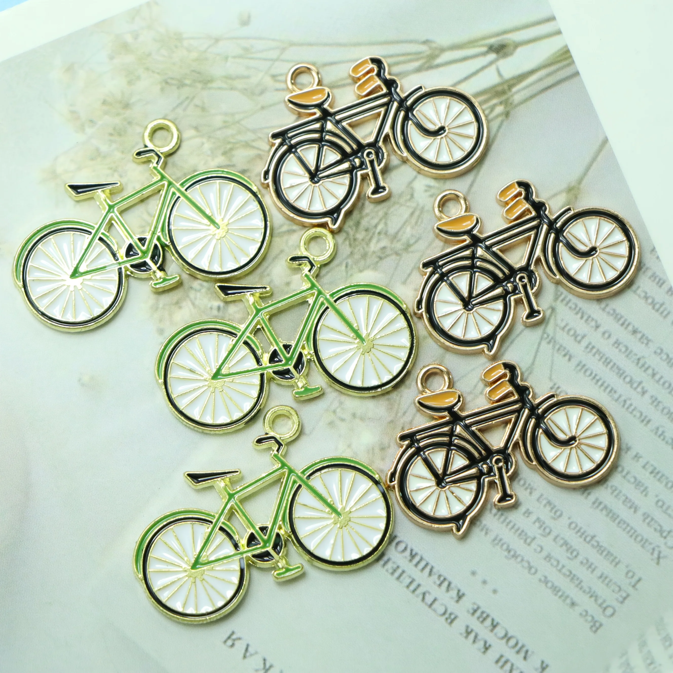 6 European and American retro bicycle pendants, made of zinc alloy, DIY jewelry making pendants - suitable for making earrings,
6 European and American retro bicycle pendants, made of zinc alloy, DIY jewelry making pendants - suitable for making earrings,