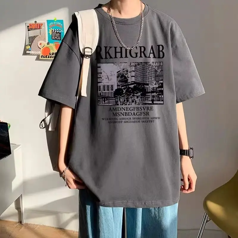 Casual Short Sleeve Pullovers Men's Clothing American Vintage Printed Summer New Stylish Basic Loose Young Style O-Neck T-shirts
Casual Short Sleeve Pullovers Men's Clothing American Vintage Printed Summer New Stylish Basic Loose Young Style O-Neck T-shirts
