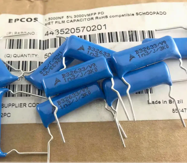 20pcs/lot original German EPCOS B32633 0.013UF 3000V 25X5X8MM P22MM non-polar capacitor free shipping
20pcs/lot original German EPCOS B32633 0.013UF 3000V 25X5X8MM P22MM non-polar capacitor free shipping