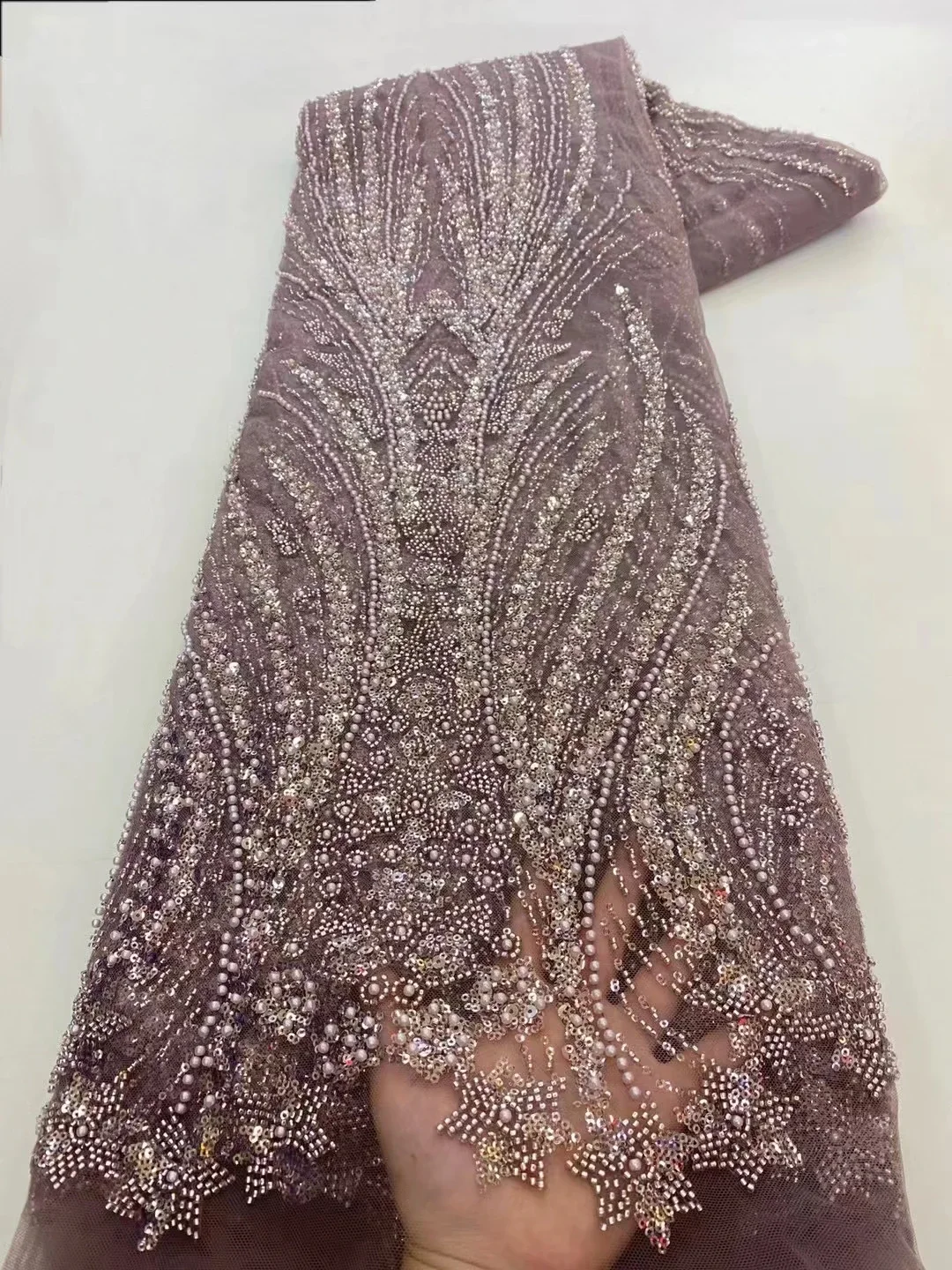 Luxury African Tube Beads Tulle Lace Fabric 2024 High Quality Sequins French Heavy Beads Lace Fabric For Wedding Dress PXX24104
Luxury African Tube Beads Tulle Lace Fabric 2024 High Quality Sequins French Heavy Beads Lace Fabric For Wedding Dress PXX24104