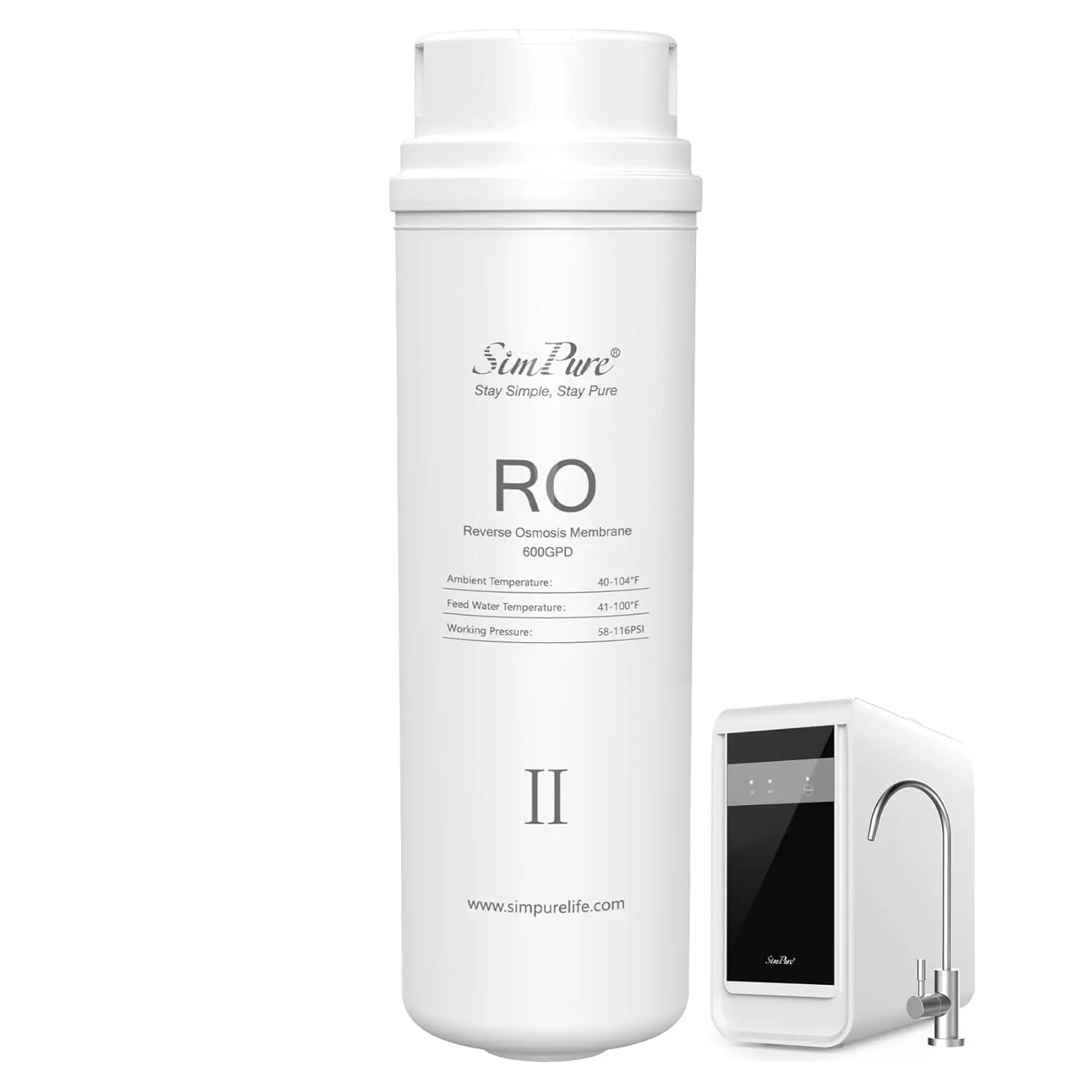 Q3-600 RO Filter Replacement Cartridge for Reverse Osmosis Water Purifier, Easy Installation, 12-18 Month Lifespan
Q3-600 RO Filter Replacement Cartridge for Reverse Osmosis Water Purifier, Easy Installation, 12-18 Month Lifespan