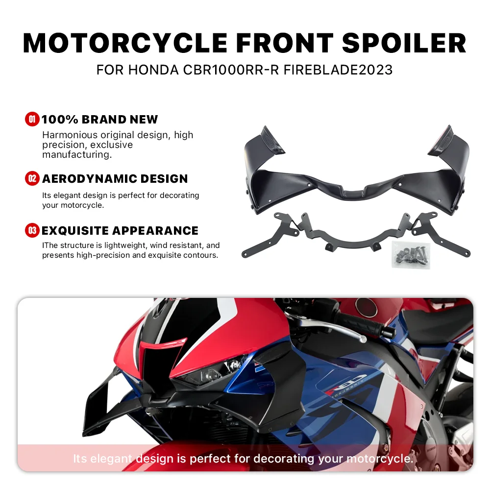 Motorcycle Front Decorative Wing Air Deflector For HONDA CBR1000RR-R FIREBLADE 2020-2023 GP Side Winglet Air Spoiler Fairing
Motorcycle Front Decorative Wing Air Deflector For HONDA CBR1000RR-R FIREBLADE 2020-2023 GP Side Winglet Air Spoiler Fairing