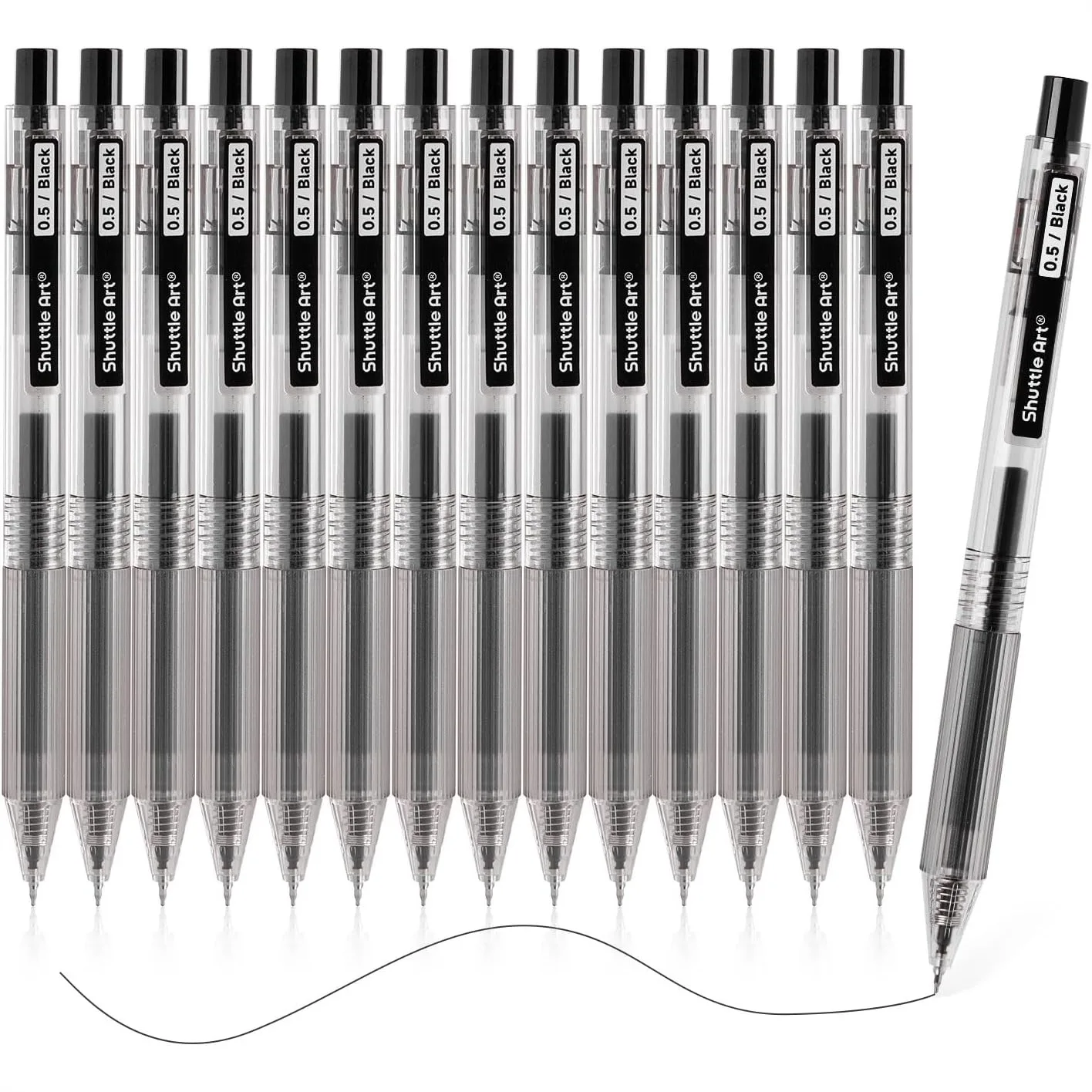 Black Gel Pens 15 Pack, Retractable 0.5mm Fine Point Rollerball Pens, Quick Drying Waterproof Smooth Writing for Office School
Black Gel Pens 15 Pack, Retractable 0.5mm Fine Point Rollerball Pens, Quick Drying Waterproof Smooth Writing for Office School