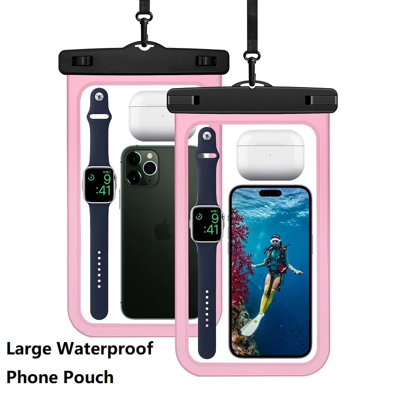 Large Waterproof Phone Pouch Up to 10In Universal IPX8 Waterproof Cell Phone Case Dry Bag for Beach Swimming Surfing Drifting
Large Waterproof Phone Pouch Up to 10In Universal IPX8 Waterproof Cell Phone Case Dry Bag for Beach Swimming Surfing Drifting